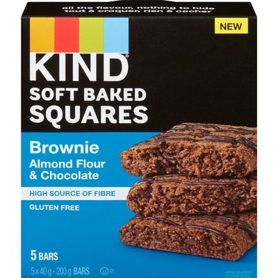 Kind Soft Baked Squares Brownie Almond Flour & Chocolate 200 g, $4.50/100g