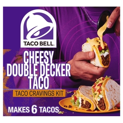 Taco Bell Ensemble à tacos fringales taco double au fromage, boîte 401 g, 1,75 $/100g