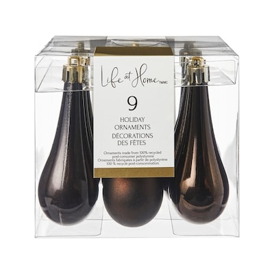 Life at Home Dew Drop Holiday Ornaments 9 Pack - Bronze 9 ea, $0.78/1ea