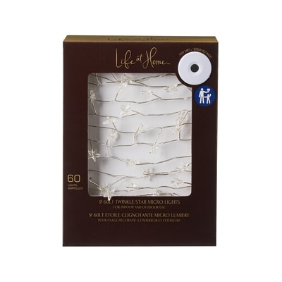 Life at Home Twinkle Star Micro Lights 60 Count 1 ea, $14.00/1ea