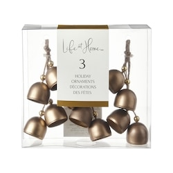 Life at Home Metal Bell Cluster Ornaments 3 Pack - Copper 3 ea, $4.00/1ea