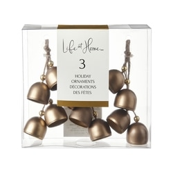 Life at Home Lot de 3 décorations en métal en forme de grappes de clochettes – cuivre 3 ea, 4,00 $/1ch