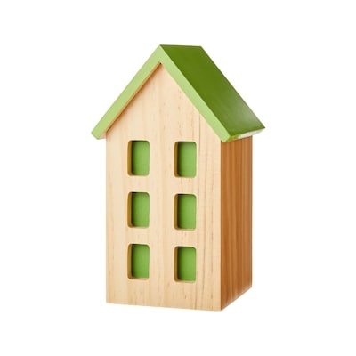 Life at Home Painted Wooden House Decoration 6 in - Green 1 ea, $7.00/1ea