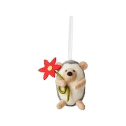 Life at Home Felt Hedgehog and Poinsettia Ornament 1 ea, $7.00/1ea
