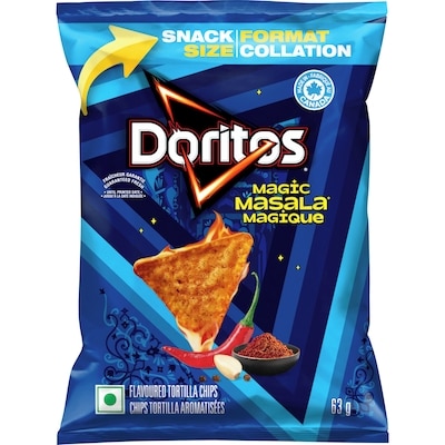 Doritos Croustilles de tortilla masala magique cas 32x63.0 g, 1,79 $/100g