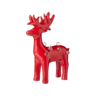Life at Home Light Up Ceramic Deer Decoration 5 in - Red 1 ea, $5.00/1ea