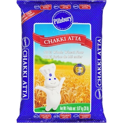 Pillsbury Farine de blé entier Chakki Atta 9.07 kg, 0,13 $/100g