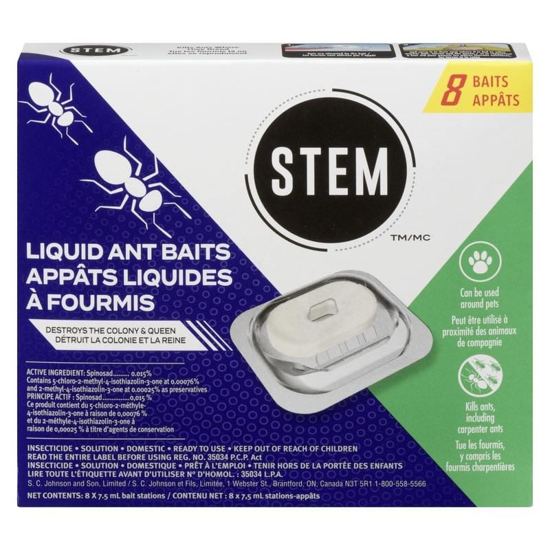 STEM Liquid Ant Baits, 8 Bait Stations - 8 ea | Real Canadian
