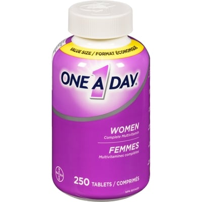 One A Day Complete Multivitamin Women Value Size 250 ea, $0.11/1ea