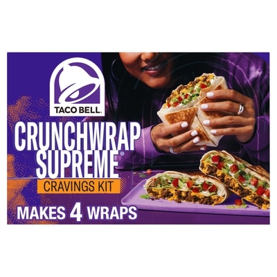 Taco Bell Trousse de fringales wrap croustillant suprême, boîte 642 g, 1,09 $/100g