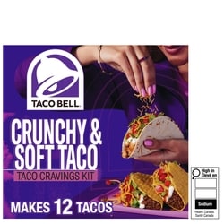 Taco Bell Crunchy & Soft Taco Cravings Kit 370 g, $1.62/100g