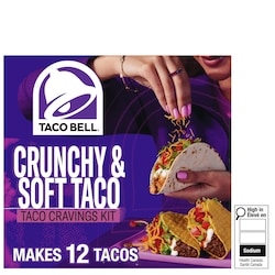 Taco Bell Ensemble à tacos fringales Taco Croustillant et Souple 370 g, 1,08 $/100g