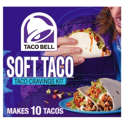 Taco Bell Ensemble à tacos fringales taco souple, boîte 420 g, 0,95 $/100g