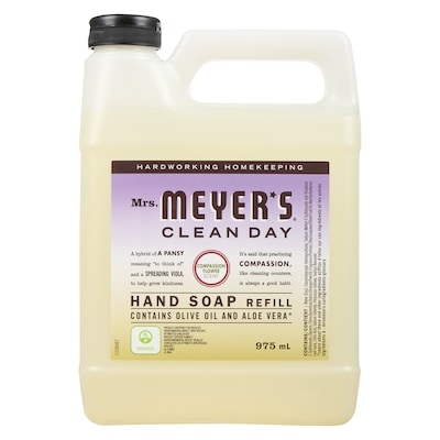 Mrs. Meyer's Clean Day Hand Soap Refill, Compassion Flower 975 ml, $1.33/100ml