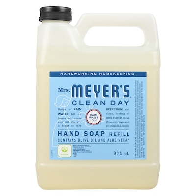 Mrs. Meyer's Clean Day Hand Soap Refill, Rain Water 975 ml, $1.33/100ml