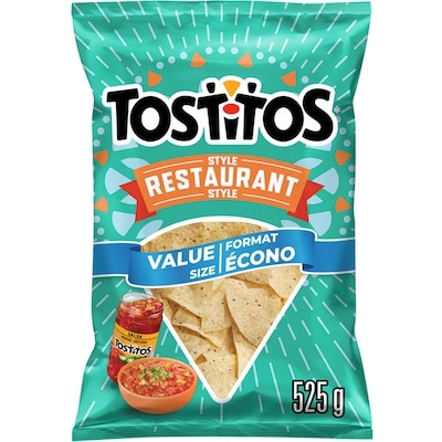 Tostitos Chips tortilla Style restaurant, format écono 525 g, 1,33 $/100g