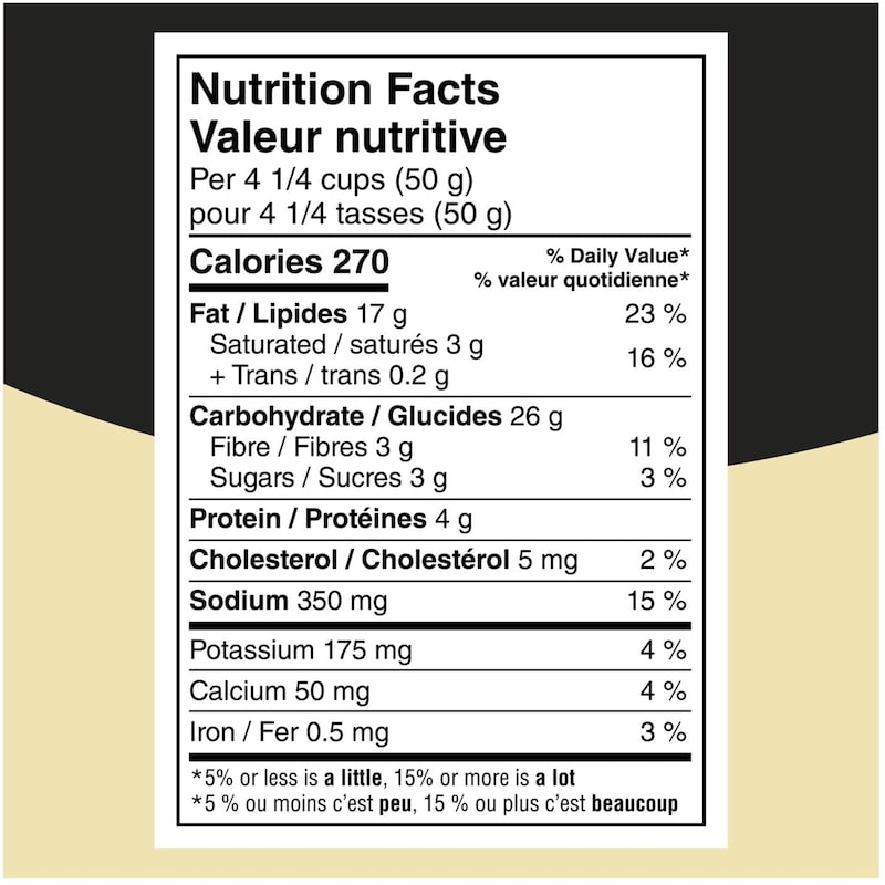 White Cheddar flavour seasoned popcorn