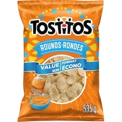Tostitos Rounds Tortilla Chips Value Size 535 g, $1.21/100g