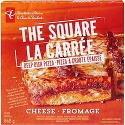le Choix du Président Pizza à croûte épaisse << La Carrée>> au fromage 648 g, 1,54 $/100g