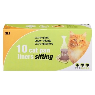 Van Ness Cat pan liners sifting super-géants 10 ea, 0,80 $/1ch