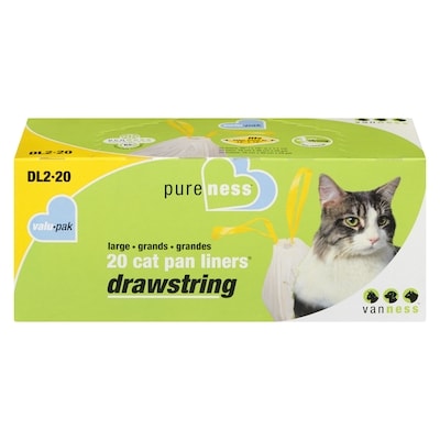 Van Ness Pure Ness Cat Pan Liners Drawstring Large 20 ea, $0.90/1ea