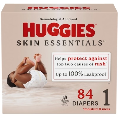 Huggies Skin Essentials Baby Diapers, Size1 (8-14 lbs), 84 Ct 84 ea, $0.30/1ea