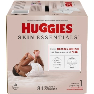 Huggies Couches pour bébés Skin Essentials, taille 1, 84 couches 84 ea, 0,41 $/1ch
