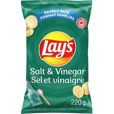 Lay's Salt & Vinegar flavoured potato chips 220 g, $1.36/100g