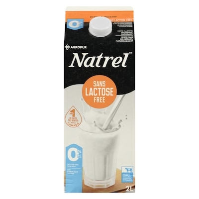 Natrel Lait écrémé sans lactose 0% m.g. 2 l, 0,33 $/100ml