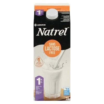 Natrel Lactose Free Partly Skimmed Milk 1% M.F. 2 l, $0.33/100ml