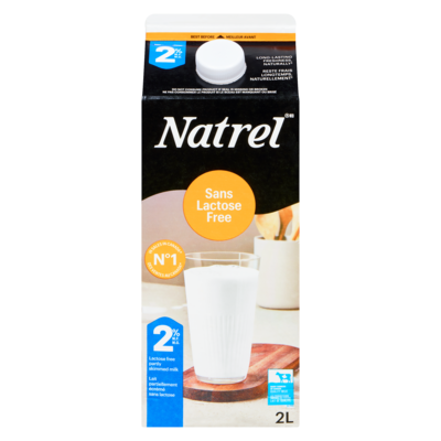 Natrel Lactose Free Partly Skimmed Milk 2% M.F. 2 l, $0.32/100ml