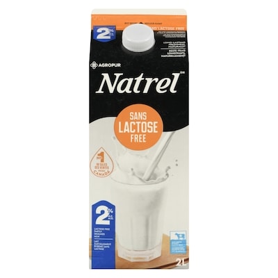 Natrel Lait partiellement écrémé sans lactose 2% m.g. 2 l, 0,33 $/100ml