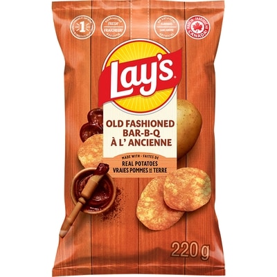 Lay's Old Fashioned Bar-B-Q flavoured Potato Chips 220 g, $2.27/100g