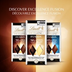 Lindt EXCELLENCE Fusion 70% Dark & White Chocolate Bar - 100 g