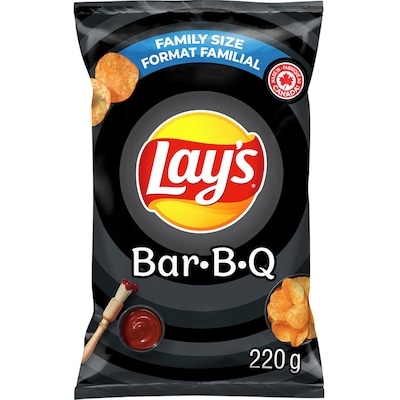 Lay's Bar-B-Q flavoured potato chips 220 g, $1.36/100g