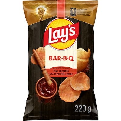 Lay’s Croustilles assaisonnées Bar.B.Q. 220 g, 1,82 $/100g