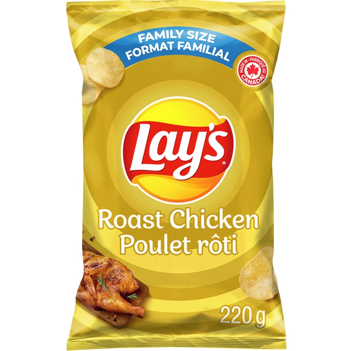 Lay's Roast Chicken flavoured potato chips 220 g, $1.36/100g
