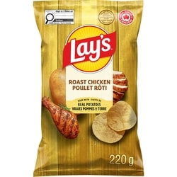 Lay’s Croustilles assaisonnées Poulet rôti 220 g, 2,27 $/100g