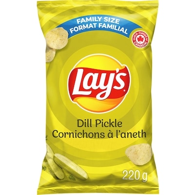 Lay's Dill Pickle flavoured potato chips 220 g, $1.36/100g