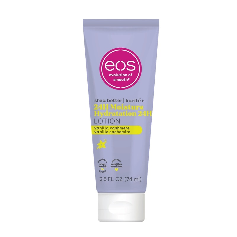 EOS Shea Better 24H Moisture Body Lotion, Vanilla Cashmere, Travel