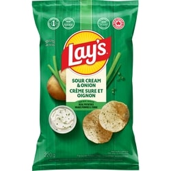 Lay's Sour Cream & Onion Flavoured Potato Chips - 220 g | Zehrs