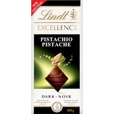 Lindt Barre de chocolat noir Pistache EXCELLENCE 100 g, 5,99 $/100g