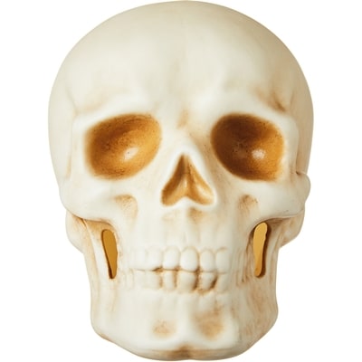 null Décoration de crâne en céramique à DEL – 6 po 1 ea, 12,00 $/1ch