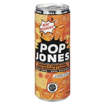 Jones Soda Co. Soda artisanal soda mousse à l'orange 355 ml, 0,70 $/100ml