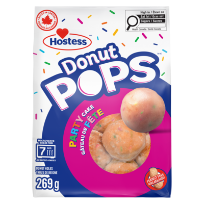Hostess Donut pops trous de beigne gâteau de fête 269 g, 2,04 $/100g