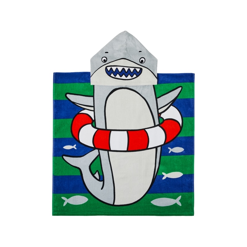 Kids' Hooded Beach Towel - Shark