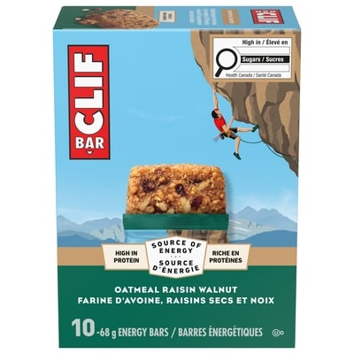 CLIF Energy Bars Oatmeal Raisin Walnut, Granola Bar 10x68.0 g, $2.65/100g