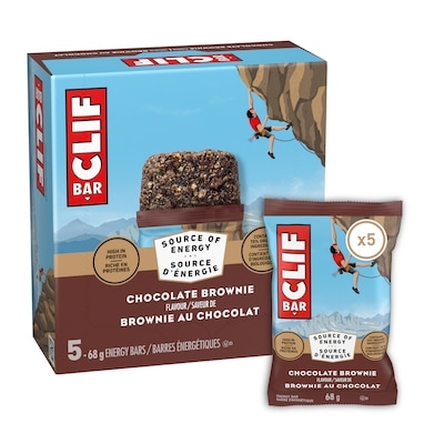 CLIF BAR Energy Bars, Chocolate Brownie 5x68.0 g, $3.09/100g
