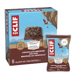Clif Barres énergétiques BAR Brownie au chocolat 5x68.0 g, 2,35 $/100g
