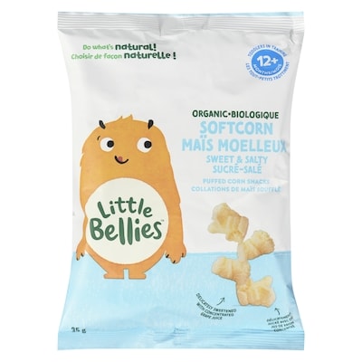 Little Bellies Puffed Corn Snacks Organic Softcorn Sweet & Salty 12+ Months 35 g, $11.43/100g